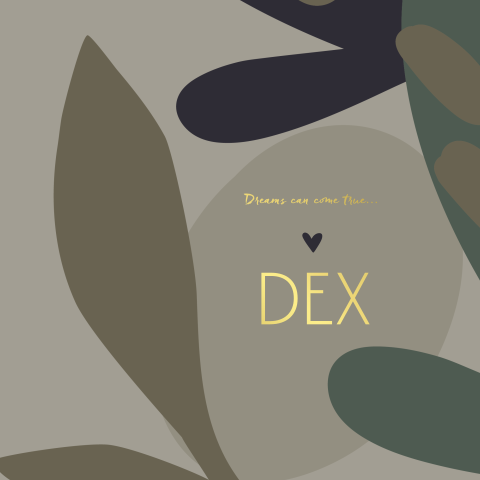 Stoer goudfolie geboortekaartje jongen camouflage