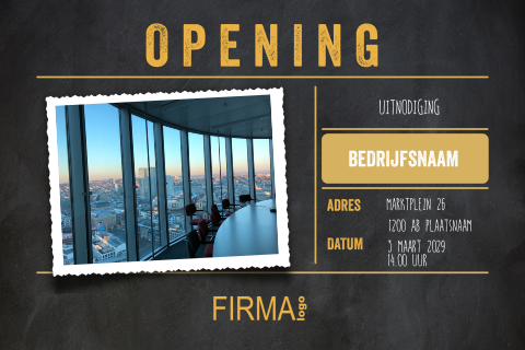 Zakelijk verhuisbericht hip met krijtbord achtergrond