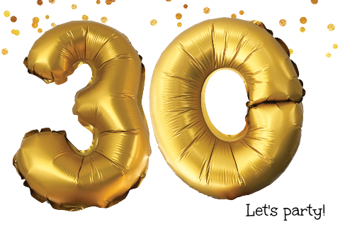 Hippe uitnodiging 30 jaar