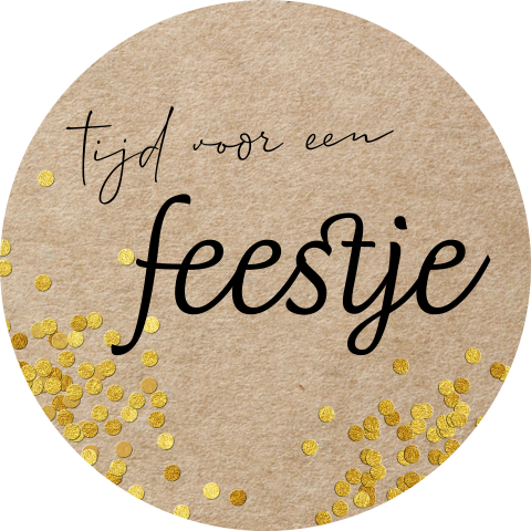 Sluitsticker tijd voor een feestje