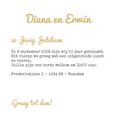 Hippe jubileumkaart fotocollage 50 jaar getrouwd