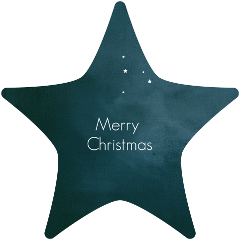 Kerstster kerstkaart groen