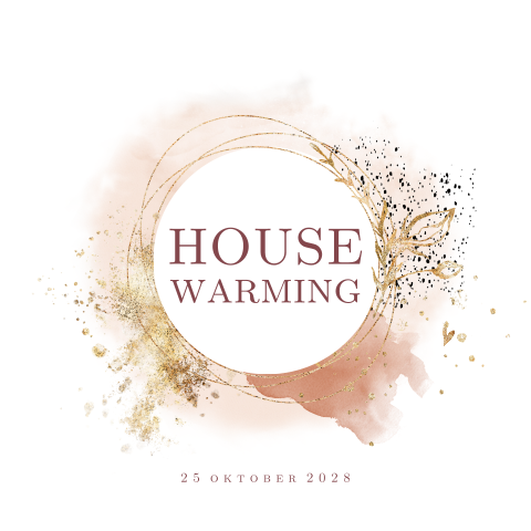 House warming uitnodiging terra goudlook