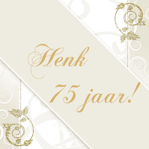 Uitnodiging verjaardag 75e