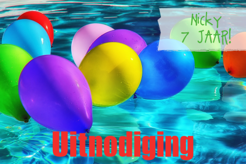 Uitnodiging kinderfeestje om te gaan zwemmen