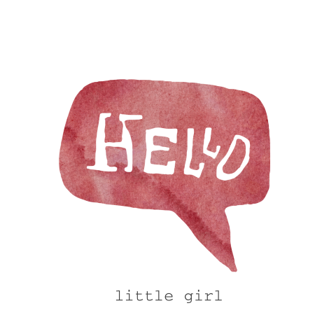 Wenskaart geboorte meisje met tekstballon