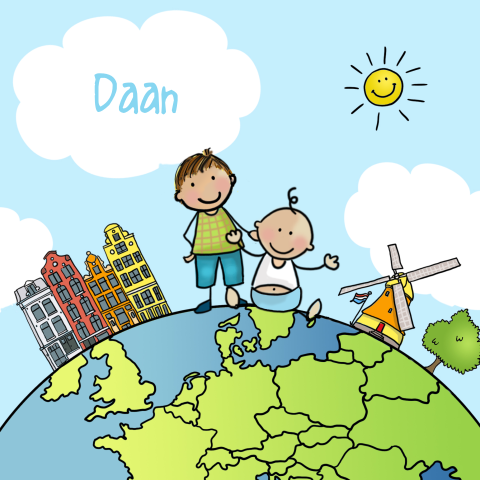Geboortekaartje jongen op wereld 2e kindje