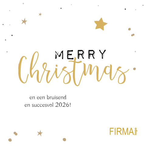 Hippe zwart wit goud gekleurde zakelijke kerstkaar