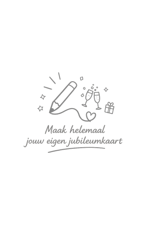 Dubbele staande jubileumkaart zelf ontwerpen