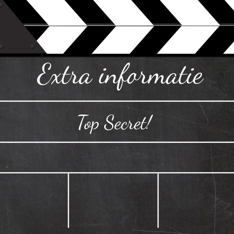 Klein kaartje extra informatie met film klapper