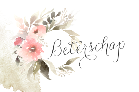 Beterschapskaart met bloemen