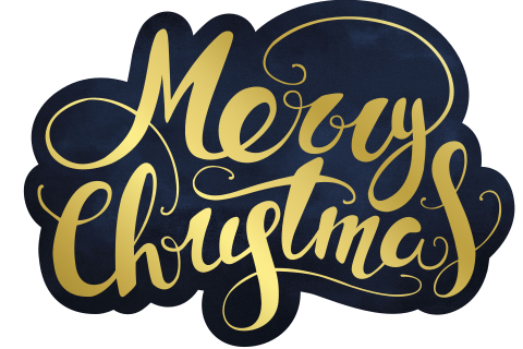 Hippe stans kerstkaart met foliedruk