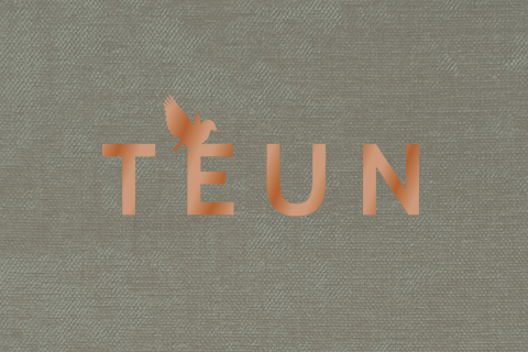 Olijfgroen velours look geboortekaartje jongen met hoogglans koper lak