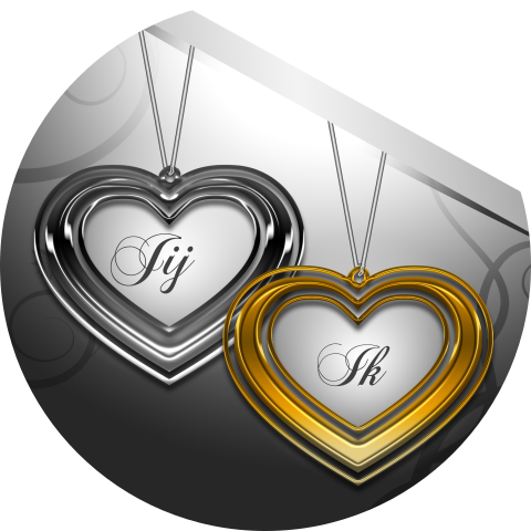 Sticker zwart en wit met sierlijke ornamenten met goudkleurige details