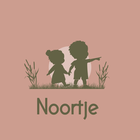 Geboortekaartje 2e kindje meisje hand in hand grote broer silhouet