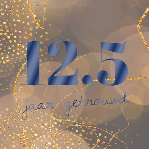 Moderne uitnodiging voor een 12,5 jarig jubileum