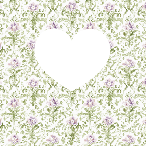 Geboortekaartje meisje schaapje bloemen met doorkijk in hartvorm