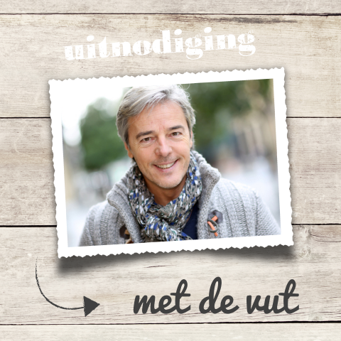 Pensioen uitnodiging hout en foto frame