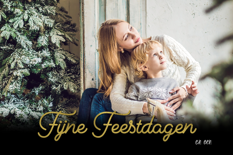 Kerst fotokaart Fijne Feestdagen