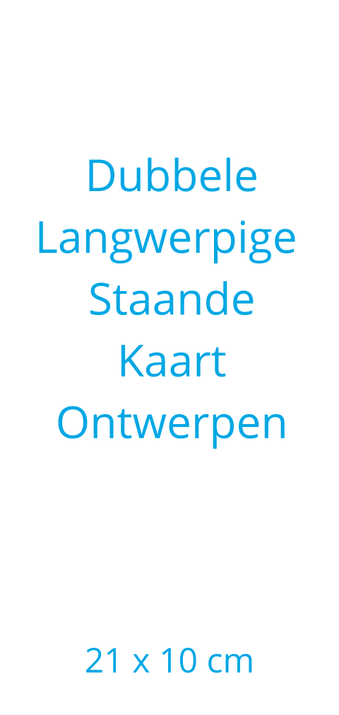 Langwerpige dubbele staande kaart ontwerpen