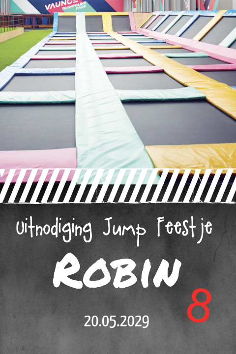 Leuke kaart om te gebruiken voor een uitnodiging om te gaan jumpen