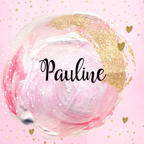 Geboortekaartje meisje met roze glitter goud look