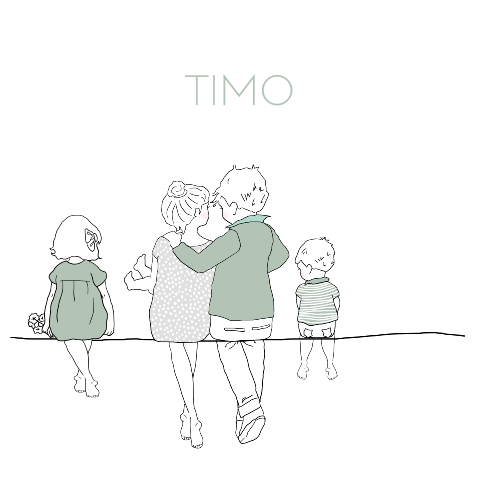 Geboortekaartje 3e kindje gezin broertje en zus