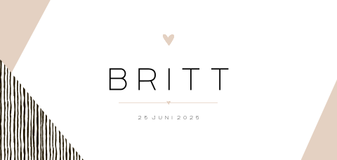 Meisjes geboortekaartje roze geometrisch design