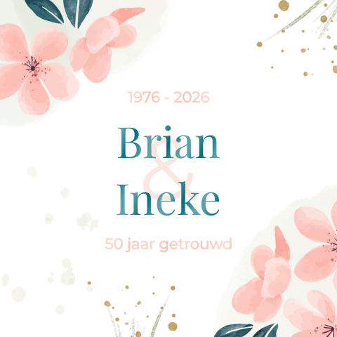 Uitnodiging feestje met hoogglans en roze bloemen