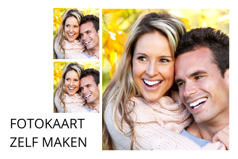 Enkele liggend fotokaart met foto ontwerpen