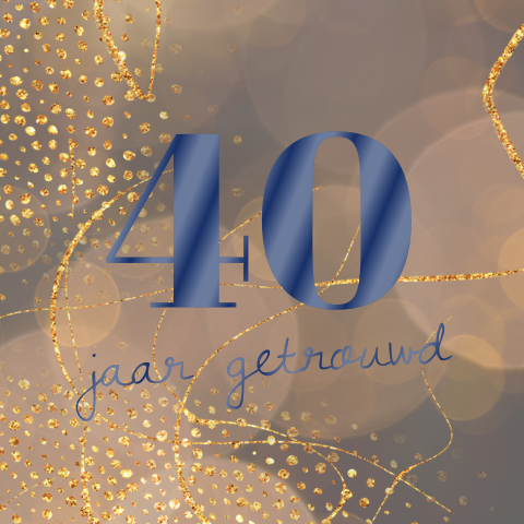Uitnodiging 40 jarig jubileum kleurrijke