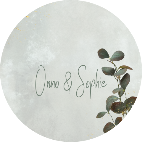 Sticker met eucalyptus takken en goud look