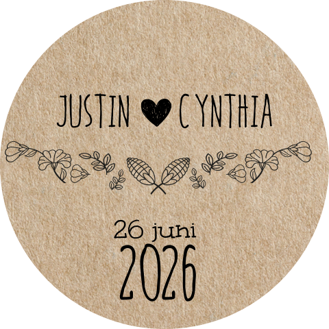 Sluitsticker kraft-look