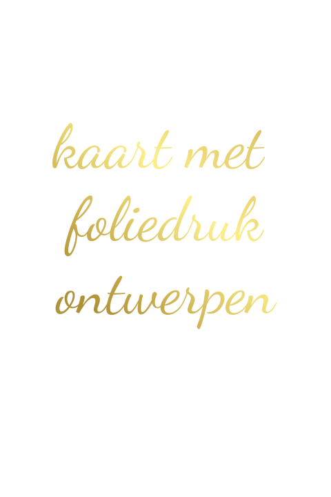 Staande kaart met foliedruk ontwerpen