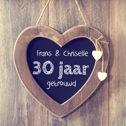 Uitnodiging jubileum 30 jaar getrouwd