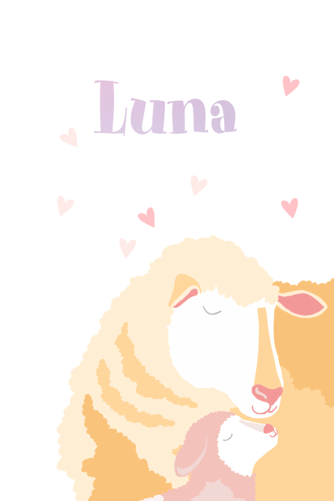 Geboortekaartje meisje met schaapjes