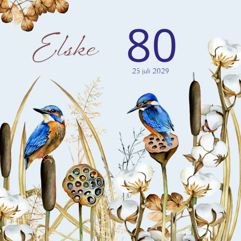 Uitnodiging verjaardag feestje met ijsvogels