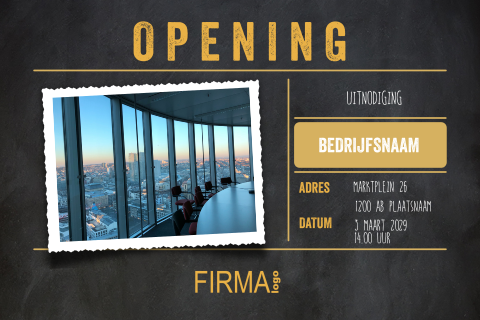 Zakelijk verhuisbericht hip met krijtbord achtergrond