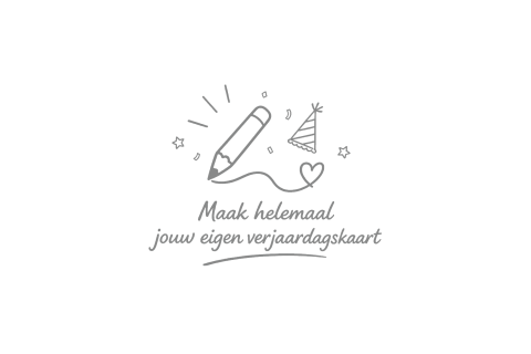 Enkele liggende verjaardagskaart zelf ontwerpen