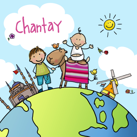 Arabische geboortekaart 2e kindje meisje met moskee