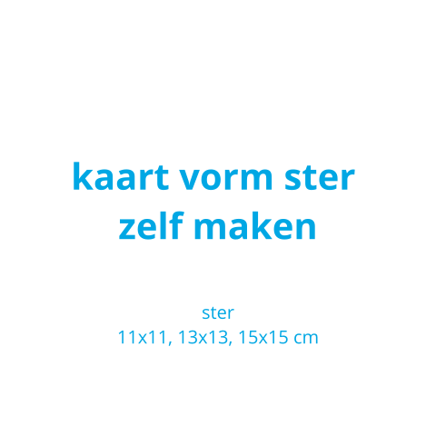 Kaart in de vorm ster zelf maken