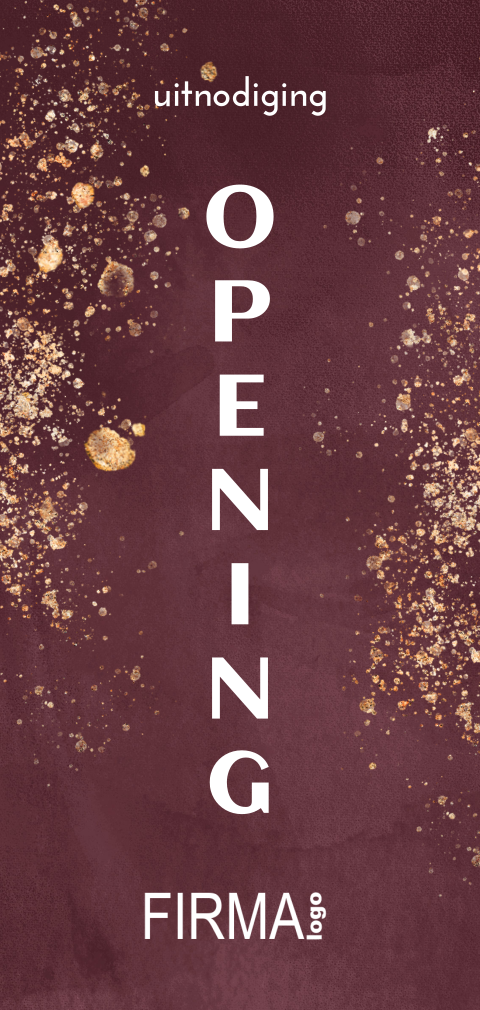 Zakelijke uitnodiging opening roest goudlook