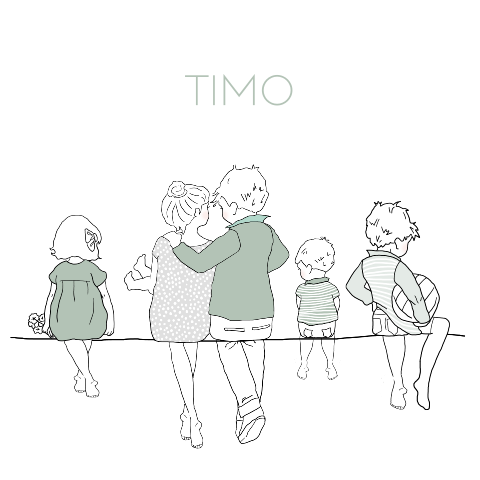 Geboortekaartje 4e kindje gezin 2 broers en zus