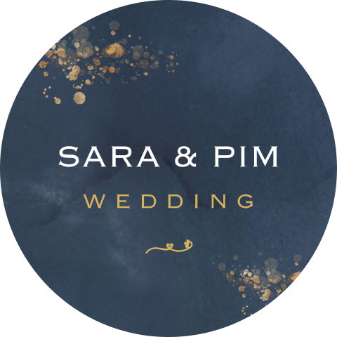 Moderne sluitzegel watercolor blauw