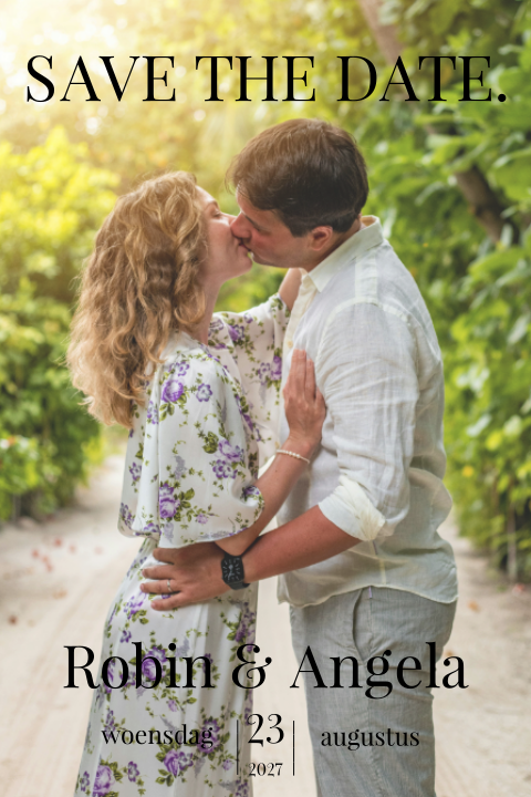 Een mooie klassieke save the date kaart