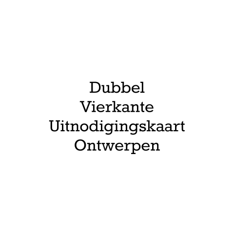 Vierkant dubbele uitnodigingskaart zelf ontwerpen