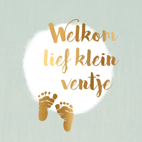 Wenskaart felicitatiekaart geboorte jongen