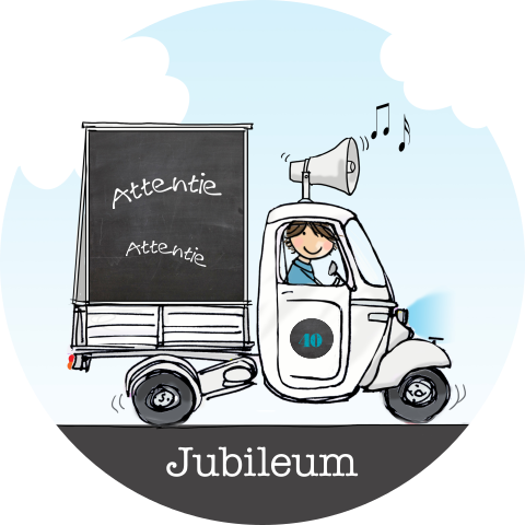 Sluitzegel met getekende oldtimer