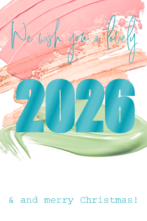 Vrolijke kerstkaart 2026 met mooie kleuren