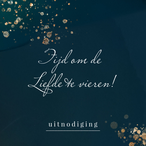 Jubileum uitnodiging met de tekst tijd om de liefde te vieren
